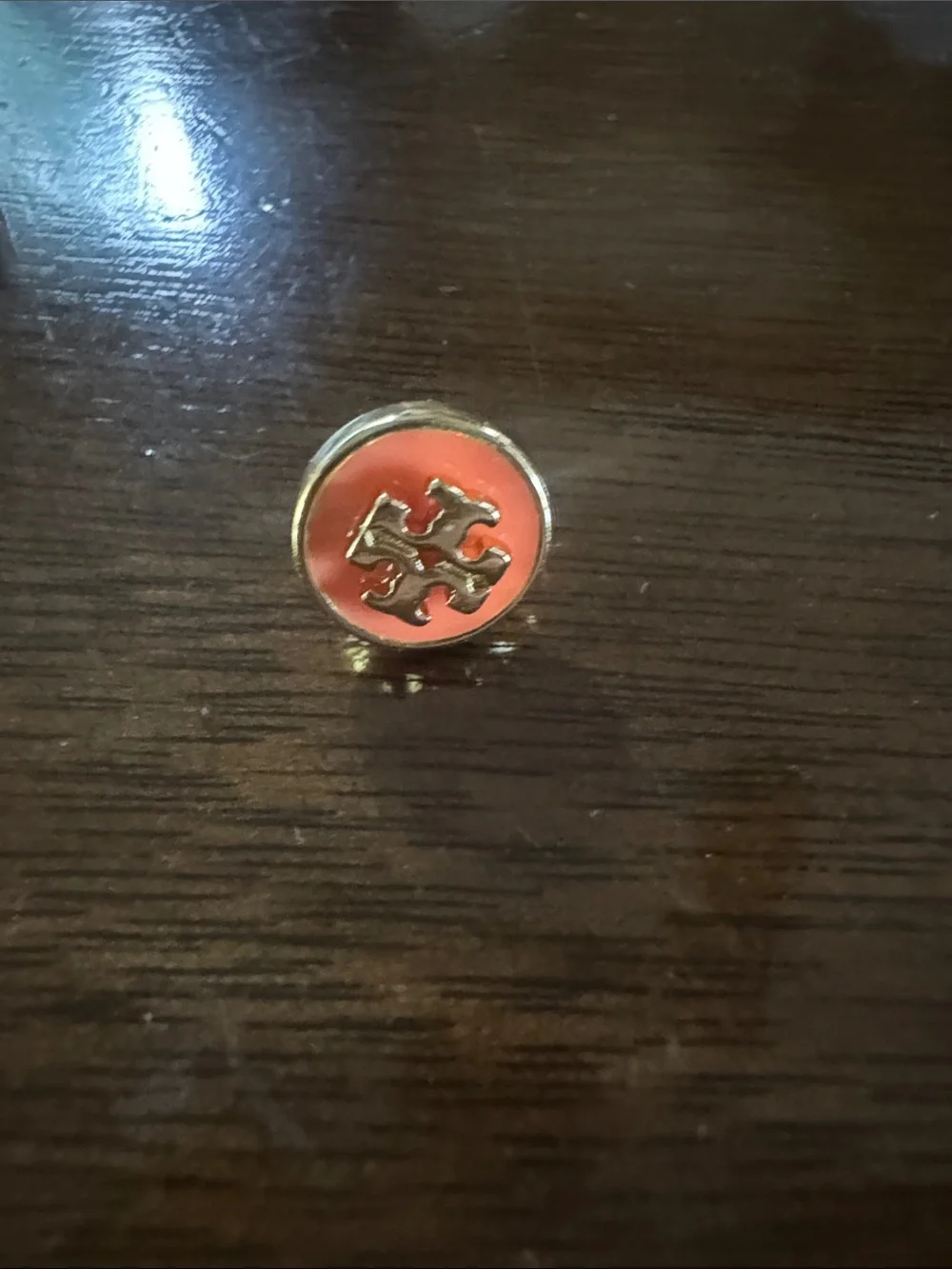 Tory Burch tri-color Enamel Circle Logo Studs in Purple, Orange & Blue NEW $129